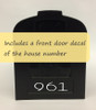 Mailbox House Custom Number Decal Outdoor Address Sticker Circle Frame-included a front door decal