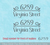 Decorative Mailbox Decals Custom Address Stickers Swirled Divider 3pc 