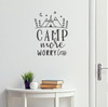 Camper Decor Camp More Worry Less Wall Decal Quote RV Interior Art Black