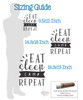 RV Decor Eat Sleep Camp Repeat Camper Wall Art Decal Sticker Quote sizing
