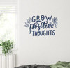 Grow Positive Thoughts Wall Decal Sticker Garden Decor Bathroom Quotes-Deep Blue