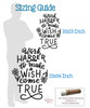 Work Harder Make Wish Come True Wall Decal Art Decor Sticker Quote sizing
