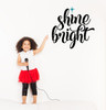 Shine Bright Star Wall Decal Sticker Matte Black Teal