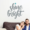 Shine Bright Star Wall Decal Sticker Storm Gray Teal