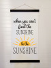 Wood, Canvas Sign Be The Sunshine Wall Hanging-15x26 inch Black frame