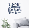 Home Where Farm Is Wall Art Quotes Decal Farmhouse Decor Sticker DeepBlue