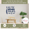 Home Where Farm Is Wall Art Quotes Decal Farmhouse Decor Sticker DBlue standards