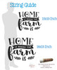 Home Where Farm Is Wall Art Quotes Decal Farmhouse Decor Sticker sizing