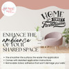 Home Sweet Farmhouse Vinyl Lettering for Wall Decor Decal Art Sticker Blk enhance