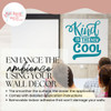 Kind The New Cool Wall Sticker Decal Vinyl Word Quotes for Classroom Teal enhance