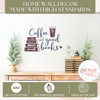 Coffee Good Books Wall Decal Sticker Vinyl Lettering Quote for Decor DBlue Eggplant standards