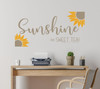 Sunshine and Sweet Tea Sunflower Wall Art Sticker Decal-Tumbleweed and Honey