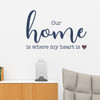 Wall Art Quotes Our Home Where Heart Is Vinyl Lettering for Walls DeepBlue Eggplant