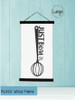 Hanging Wall Print Just Beat It Kitchen Whisk Canvas Wall Art -15x26 inch black