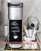 Coffee Create Repeat Kitchen Appliance Decal Sticker-Glossy Metallic Silver