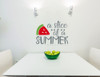A Slice of Summer Quote Watermelon Wall Art Sticker Decal Storm Gray