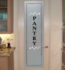 Vertical Pantry Decal Sticker Laurel Wreath Kitchen Decor White Black
