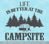 Life Better at Campsite Camper Wall Decal Sticker