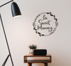 In Sweet Memory Circle Wreath Vinyl Decal Sticker Tribute Wall Art Decor Black