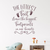 Littlest Feet Biggest Footprints In Our Hearts Memorial Wall Sticker Eggplant
