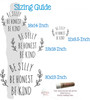 Be Silly Honest Kind Modern Wall Art Typography Decal Vinyl Sticker sizing