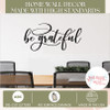 Be Grateful Cursive Modern Wall Quote Sticker Decal Home Decor Art Blk standards