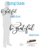Be Grateful Cursive Modern Wall Quote Sticker Decal Home Decor Art sizing