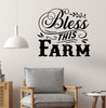 Bless This Farm Wall Decal Vinyl Art Kitchen Decor Sticker Lettering 23x23 Black