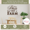 Bless This Farm Wall Decal Vinyl Art Kitchen Decor Sticker Lettering ChBrown standards