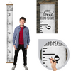Canvas Growth Chart Loved Beyond Measure Gray Height Ruler Wall Art Sign