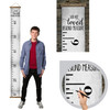 Loved Beyond Measure Gray Canvas Height Ruler Growth Chart Wall Art Sign — Wooden growth chart ruler with black lettering on