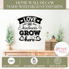 Love Kindness Grow Here Wall Art Sticker Quote Kitchen Decor Decal Blk standards