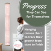 Pink Canvas Growth Chart Sign Height Ruler Nursery Progress