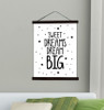Add a Stylish Touch with Sweet Dreams Dream Big Canvas Sign | Nursery Decor | 19x24 Black Wood