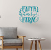 Wall Art With A Message | Faith Family Farm Wall Decal Quote Sticker Teal