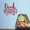 Book Lovers Wall Art Bookish Flair Book Hoarder Wall Decor Sticker Red