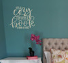 Cozy Up with Book Day Wall Sticker Decal Art Quote Vinyl Lettering Warm Gray
