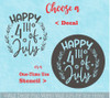 Patriotic Decor Happy 4th of July – Decal Vinyl Sticker for Round Wood