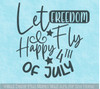 Unique Happy 4th of July Let Freedom Fly Patriotic Wall Decal Sticker