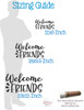 Welcome Friends Wall Art Decal Front Door Decor Quote & Wall Words sizing