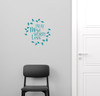 Pray More Worry Less - Vinyl Art Wall Decal Sticker for Round Wood Sign Teal