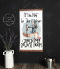 If I'm Not in The Kitchen, Check My Sewing Room - Inspirational Canvas Wall Hanging Large Walnut Wood