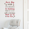 Snow Day Rules Wall Decal Sticker Winter Wall Decor  Red ChBrown
