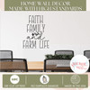 Transform Your Home with Faith Family Farm Life Wall Decal Farmhouse Wall Art Sticker High Standards Black