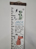 Canvas Dogs Growth Chart Child Baby Milestone Height Ruler Tracker Sign  close up walnut