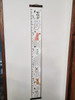 Canvas Dogs Growth Chart Child Baby Milestone Height Ruler Tracker Sign — Growth chart with dog illustration, colorful text