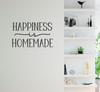 Happiness is Homemade - Premium Kitchen Wall Decal Inspirational Quote Black