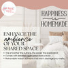 Happiness is Homemade - Premium Kitchen Wall Decal Inspirational Quote Blk enhance