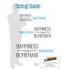 Happiness is Homemade - Premium Kitchen Wall Decal Inspirational Quote sizing