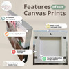 8x12-inch Canvas Print with Your Own Photos, Lightweight Full Wrap — Lightweight canvas print with floral design, UV coated,